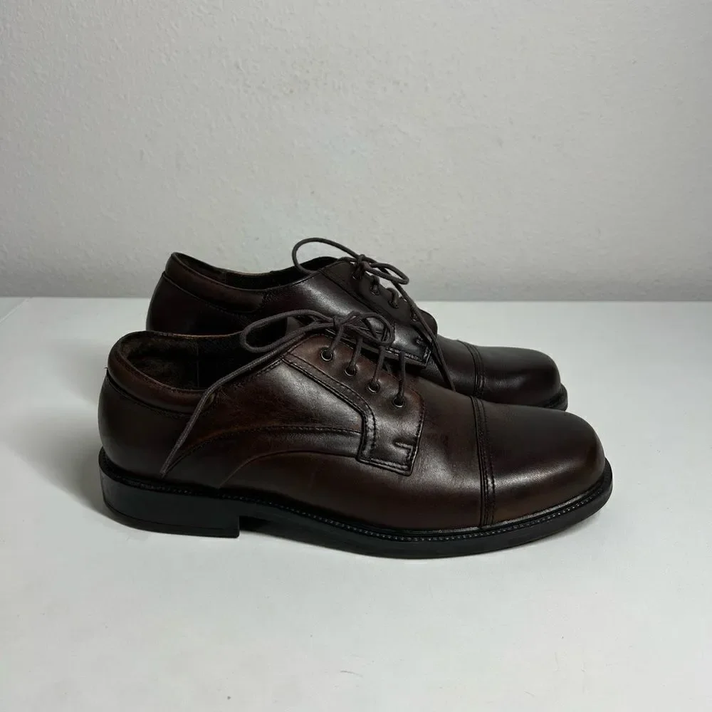 Nunn Bush Brown  Leather Lace Up Oxfords 81480-02 Men's Size 11M See Description
